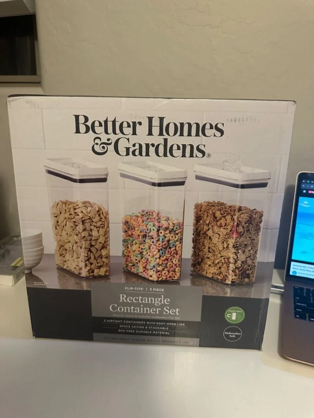Better Home & Gardens Rectangle Container 3 piece Set New
